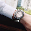 Versace Chain Reaction Quartz White Dial Black Rubber Strap Watch for Men - VEDY00219