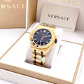  Shop Authentic Versace Chain Reaction Quartz Black Dial Two Tone Steel Strap Watch for Men - VEDY00619 - Luxxuri