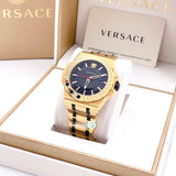  Shop Authentic Versace Chain Reaction Quartz Black Dial Two Tone Steel Strap Watch for Men - VEDY00619 - Luxxuri