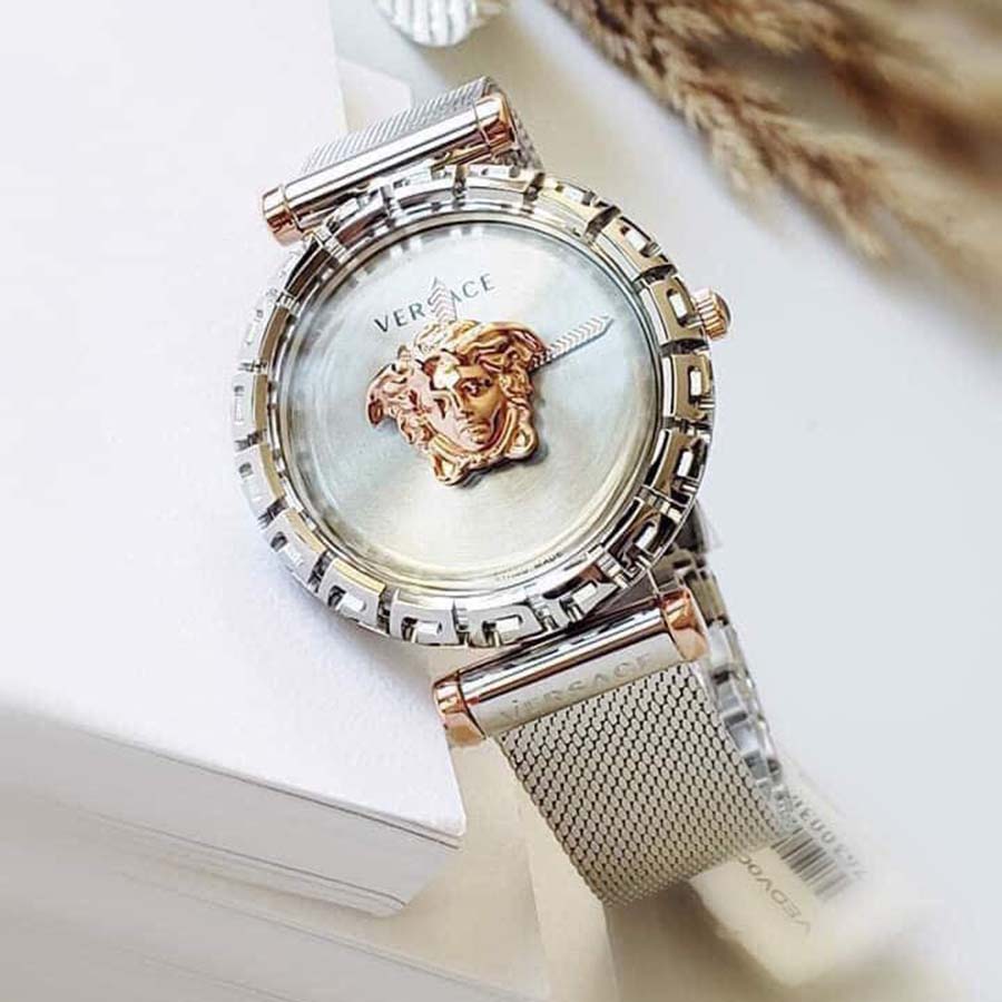  Shop Authentic Versace Palazzo Empire Silver Dial Silver Mesh Bracelet Watch for Women - VEDV00419 - Luxxuri