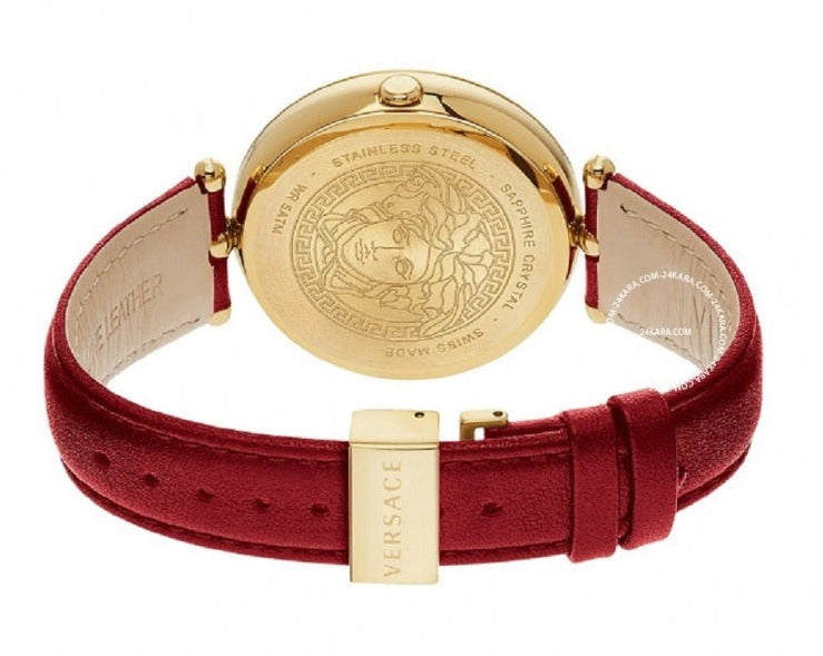  Shop Authentic Versace Palazzo Empire Red Dial Red Leather Strap Watch for Women - VCO120017 - Luxxuri