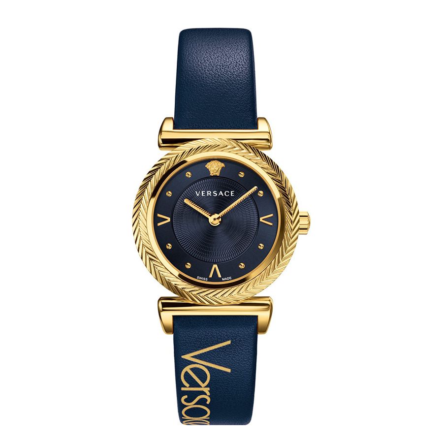  Shop Authentic Versace Greca Blue Dial Blue Leather Strap Watch for Women - VERE00218 - Luxxuri