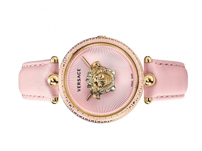  Shop Authentic Versace Palazzo Empire Pink Dial Pink Leather Strap Watch for Women - VCO030017 - Luxxuri