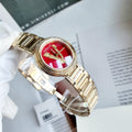  Shop Authentic Versace Virtus Mini Quartz Red Dial Gold Steel Strap Watch For Women - VET300321 - Luxxuri
