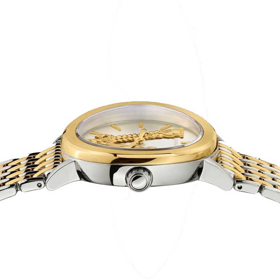  Shop Authentic Versace Virtus Quartz White Dial Two Tone Steel Strap Watch for Women - VEHC00719 - Luxxuri