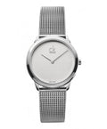  Shop Authentic Calvin Klein Minimal White Dial Silver Mesh Bracelet Watch for Women - K3M2212Y - Luxxuri