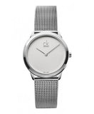  Shop Authentic Calvin Klein Minimal White Dial Silver Mesh Bracelet Watch for Women - K3M2212Y - Luxxuri
