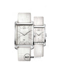  Shop Authentic Calvin Klein Window White Dial White Leather Strap Watch for Women - K2M23120 - Luxxuri