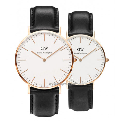  Shop Authentic Daniel Wellington Classic Sheffield White Dial Black Leather Strap Watch For Men - DW00100007 - Luxxuri