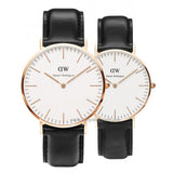  Shop Authentic Daniel Wellington Classic Sheffield White Dial Black Leather Strap Watch For Men - DW00100007 - Luxxuri