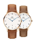  Shop Authentic Daniel Wellington Dapper Durham White Dial Brown Leather Strap Watch For Men - DW00100115 - Luxxuri