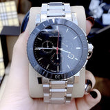  Shop Authentic Burberry The City Black Dial Silver Steel Strap Watch for Men - BU9380 - Luxxuri