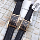  Shop Authentic Emporio Armani Classic Black & Rose Gold Dial Black Leather Strap Watch For Men - AR0168 - Luxxuri