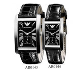  Shop Authentic Emporio Armani Classic Black Dial Black Leather Strap Watch For Women - AR0144 - Luxxuri