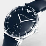  Shop Authentic Emporio Armani Analog Quartz Blue Dial Blue Leather Strap Watch For Men - AR1647 - Luxxuri