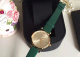  Shop Authentic Emporio Armani Retro Champagne Beige Dial Green Leather Strap Watch For Women - AR1726 - Luxxuri