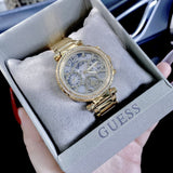  Shop Authentic Guess Solstice Diamonds Gold Dial Gold Steel Strap Watch for Women - GW0403L2 - Luxxuri