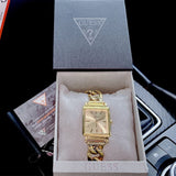  Shop Authentic Guess Vanity Gold Dial Gold Steel Strap Watch for Women - W1029L2 - Luxxuri