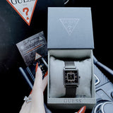  Shop Authentic Guess Highline Black Dial Black Mesh Bracelet Watch for Women - W0826L4 - Luxxuri