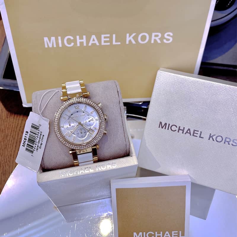  Shop Authentic Michael Kors Parker White Dial Two Tone Steel Strap Watch for Women - MK6119 - Luxxuri