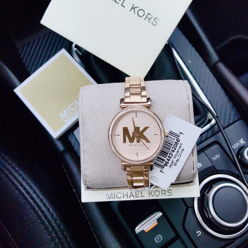  Shop Authentic Michael Kors Sofie Quartz Rose Gold Dial Rose Gold Steel Strap Watch For Women - MK4335 - Luxxuri