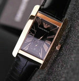  Shop Authentic Emporio Armani Classic Black & Rose Gold Dial Black Leather Strap Watch For Men - AR0168 - Luxxuri