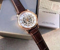  Shop Authentic Emporio Armani Meccanico Silver Skeleton Dial Brown Leather Strap Watch For Men - AR1983 - Luxxuri
