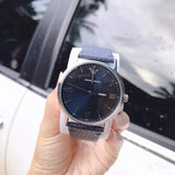  Shop Authentic Emporio Armani Kappa Quartz Blue Dial Blue Leather Strap Watch For Women - AR11012 - Luxxuri