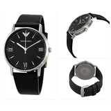  Shop Authentic Emporio Armani Kappa Analog Quartz Black Dial Black Leather Strap Watch For Men - AR11013 - Luxxuri