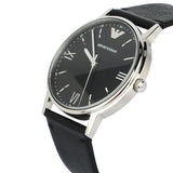 Shop Authentic Emporio Armani Kappa Analog Quartz Black Dial Black Leather Strap Watch For Men - AR11013 - Luxxuri