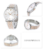  Shop Authentic Emporio Armani Kappa Quartz Silver Dial Two Tone Mesh Bracelet Watch For Men - AR11093 - Luxxuri