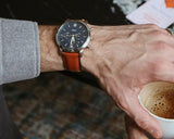  Shop Authentic Fossil Neutra Chronograph Blue Dial Brown Leather Strap Watch for Men - FS5791 - Luxxuri