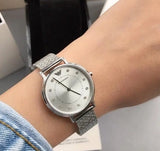 Shop Authentic Emporio Armani Kappa Silver Dial Silver Mesh Bracelet Watch For Women - AR11128 - Luxxuri