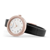  Shop Authentic Emporio Armani Rosa Quartz Mother Of Pearl White Dial Black Leather Strap Watch For Women - AR11356 - Luxxuri
