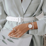  Shop Authentic Daniel Wellington Iconic Link White Dial Rose Gold Steel Strap Watch for Women - DW00100213 - Luxxuri