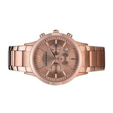  Shop Authentic Emporio Armani Classic Rose Gold Chronograph Steel Strap Watch For Men - AR2452 - Luxxuri