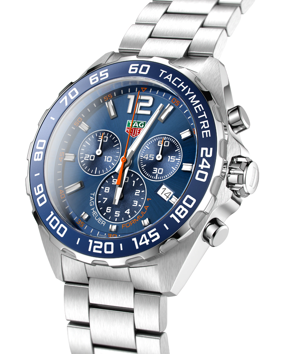  Shop Authentic Tag Heuer Formula 1 Chronograph Blue Dial Silver Steel Strap Watch for Men - CAZ1014.BA0842 - Luxxuri
