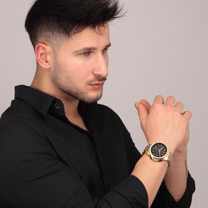  Shop Authentic Maserati Successo Black Dial Gold Stainless Steel Watch For Men - R8873645002 - Luxxuri