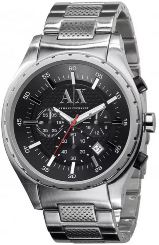  Shop Authentic Armani Exchange Miami Chronograph Black Dial Silver Steel Strap Watch For Men - AX1057 - Luxxuri