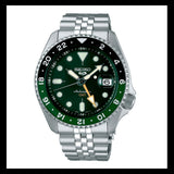  Shop Authentic Seiko 5 Sports SKX GMT Automatic Green Dial Silver Steel Strap Watch For Men - SSK035K1 - Luxxuri