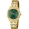  Shop Authentic Guess Cosmo Diamonds Green Dial Gold Steel Strap Watch for Women - GW0033L8 - Luxxuri