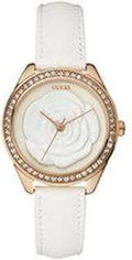  Shop Authentic Guess Mini Rose Diamonds White Dial White Leather Strap Watch For Women - U85142l3 - Luxxuri