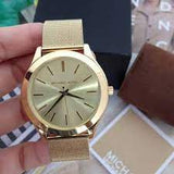  Shop Authentic Michael Kors Slim Runway Champagne Dial Gold Mesh Bracelet Watch for Women - MK3282 - Luxxuri