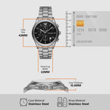  Shop Authentic Emporio Armani Paolo Chronograph Black Dial Silver Steel Strap Watch For Men - AR11602 - Luxxuri