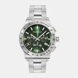  Shop Authentic Salvatore Ferragamo 1927 Chrono Green Dial Silver Steel Strap Watch for Men - SFKZ00423 - Luxxuri