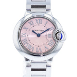  Shop Authentic Cartier Ballon Bleu de Cartier Pink Dial Silver Steel Strap Watch for Women - W6920038 - Luxxuri