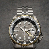  Shop Authentic Seiko 5 Sports GMT US Special Edition Automatic Grey Dial Silver Steel Strap Watch For Men - SSK021K1 - Luxxuri