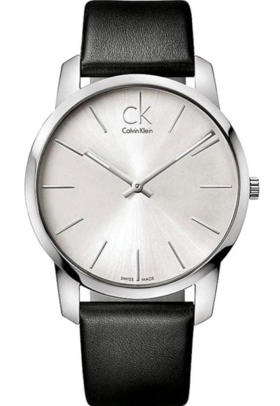  Shop Authentic Calvin Klein Post Minimal Silver Dial Black Leather Strap Watch for Men - K7621192 - Luxxuri
