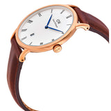  Shop Authentic Daniel Wellington Dapper St Mawes White Dial Brown Leather Strap Watch For Men - DW00100083 - Luxxuri
