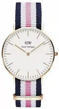  Shop Authentic Daniel Wellington Classic South Hampton White Dial Two Tone Nylon Strap Watch For Women - DW00100034 - Luxxuri